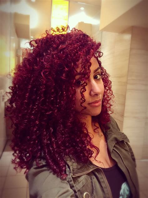 magenta curly hair